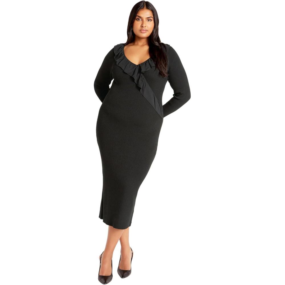 image:imageCity Chic Womens Plus Size Dress AuralieBlack