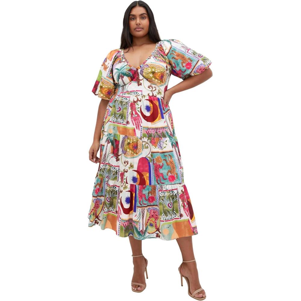 image:imageCity Chic Womens Plus Size DressSimona Print