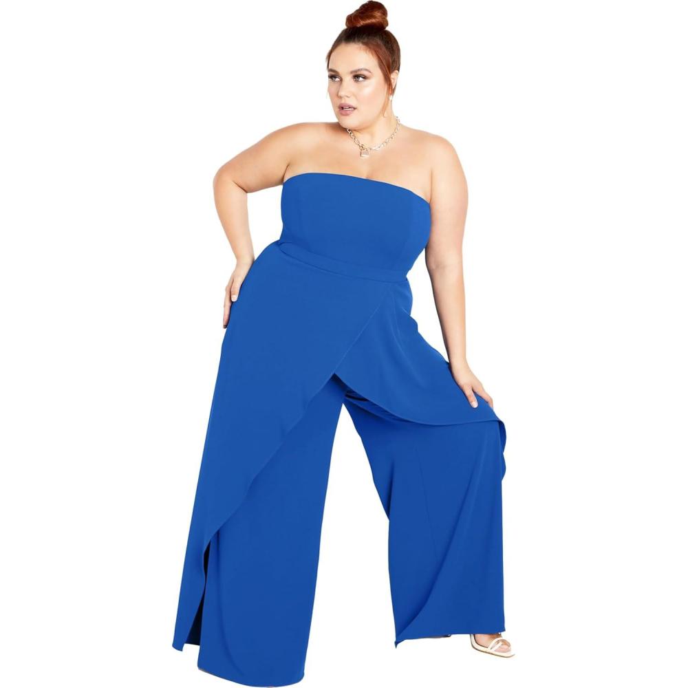 image:imageCity Chic Womens Plus Size Jumpsuit  Attract FFUltra Blue