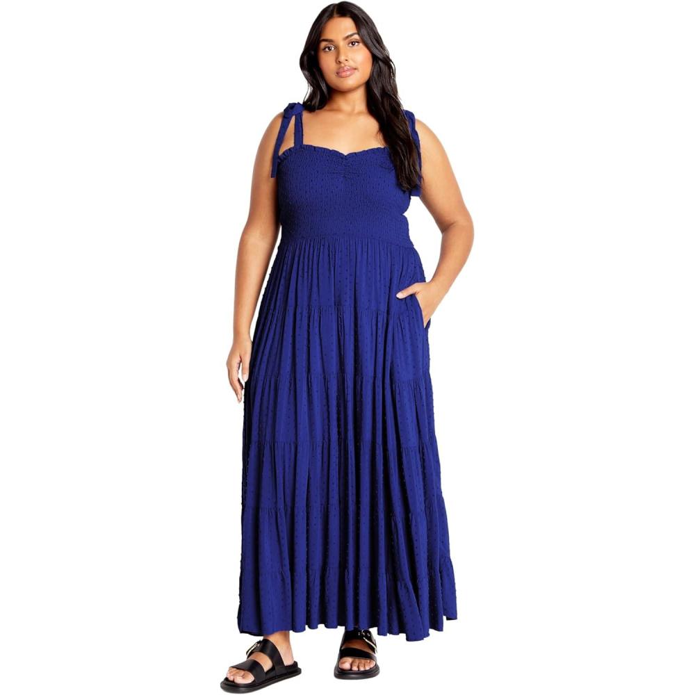 image:imageCity Chic Womens Plus Size Maxi Dress  Spot SaraCobalt