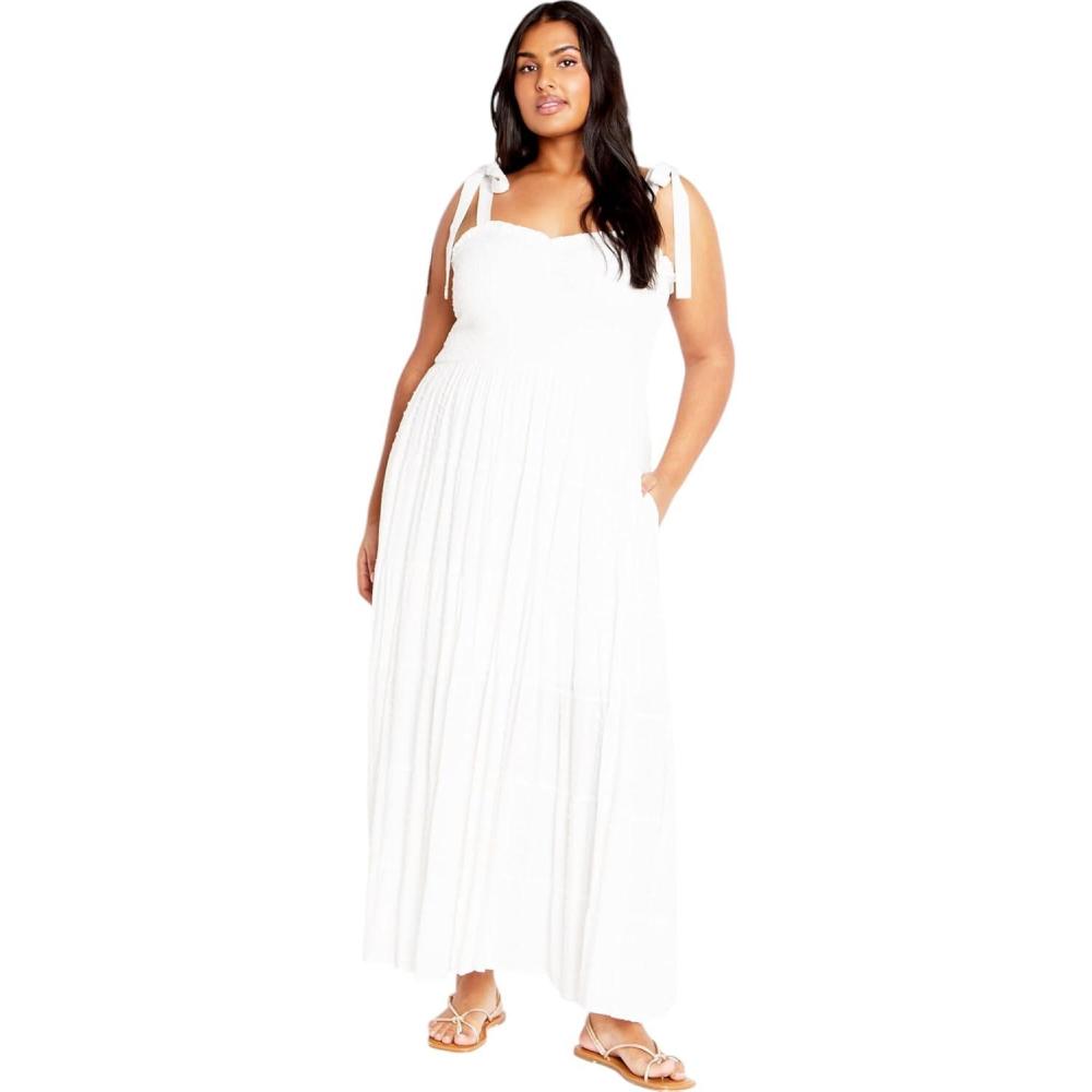 image:imageCity Chic Womens Plus Size Maxi Dress Spot SaraIvory