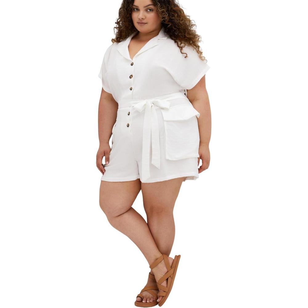 image:imageCity Chic Womens Plus Size Playsuit JadeIvory