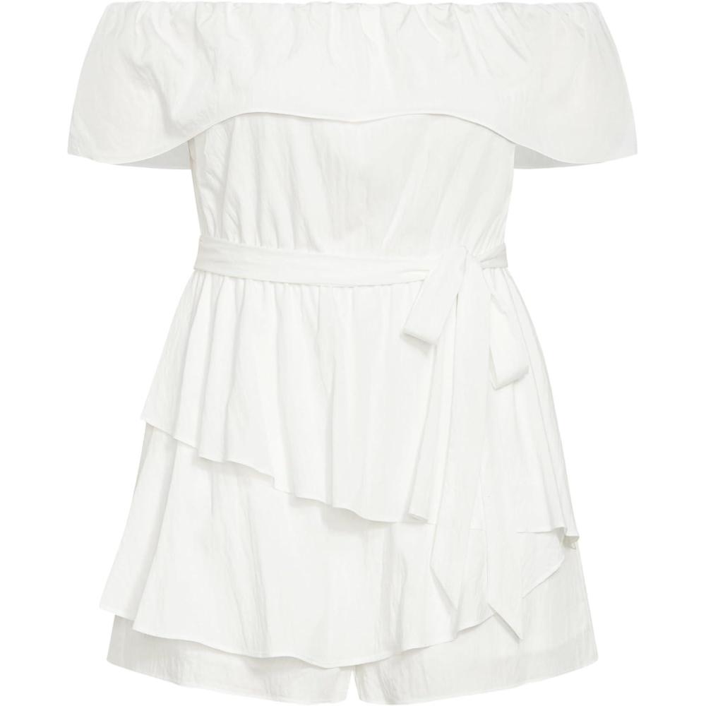 image:imageCity Chic Womens Plus Size Playsuit  KikiIvory