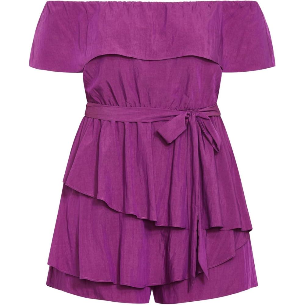 image:imageCity Chic Womens Plus Size Playsuit  KikiMagenta