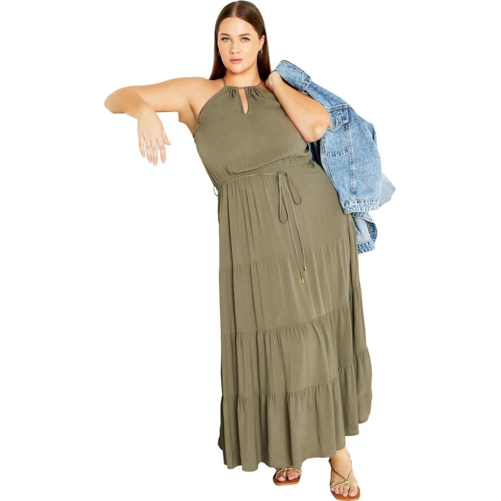 image:imageCity Chic Womens Plus Size Stacey Maxi DressOlive