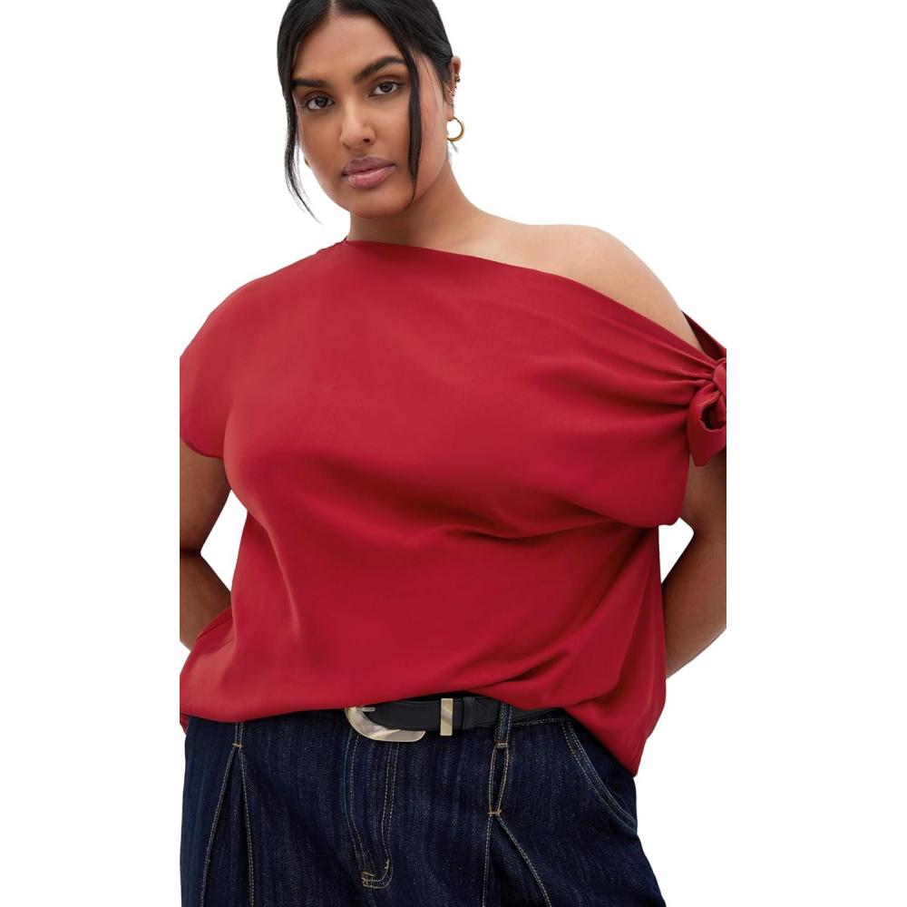 image:imageCity Chic Womens Plus Size Top  ElisaCherry Red