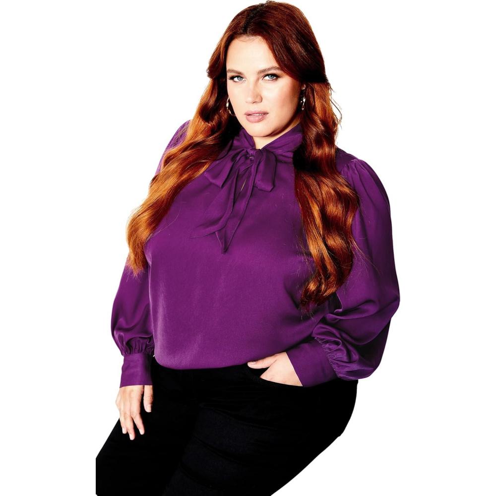 image:imageCity Chic Womens Plus Size Top  In AweMagenta