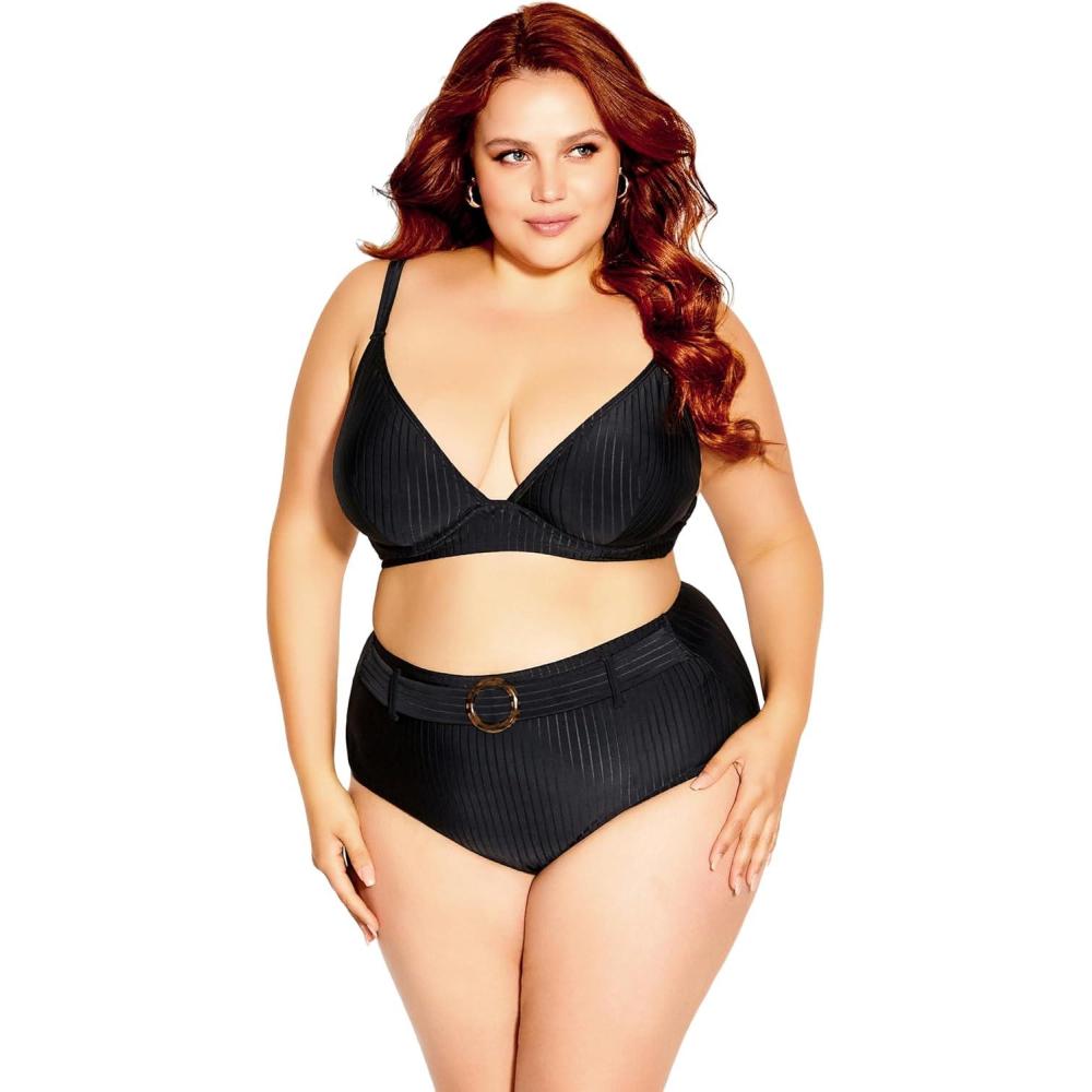 image:imageCity Chic Womens Plus Size Top Java Longline Underwire BikiniBlack