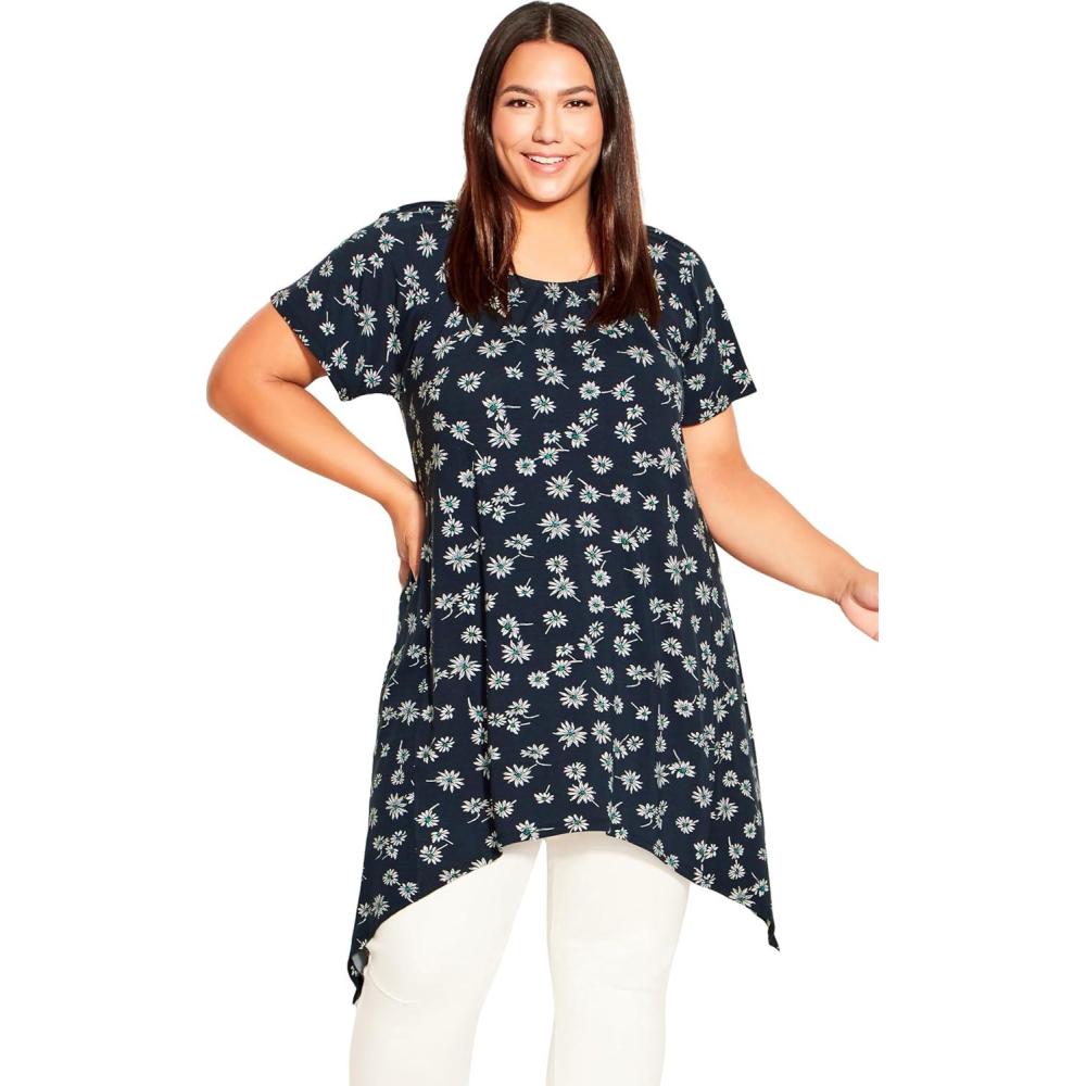 image:imageCity Chic Womens TunicHanky Hem PrintEvan Daisy
