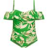 image:imageCity Chic Womens Ingrid Ruffle Print 1 PieceJade Ingrid Prt