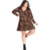 image:imageCity Chic Womens Long Sleeve Side Detailed Animal Print DressTigress