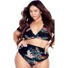 image:imageCity Chic Womens Plus Size Brief  Ingrid Ruched PrintBlack Ingrid Print