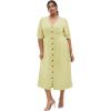 image:imageCity Chic Womens Plus Size Dress  Charli Button MidiLight Khaki