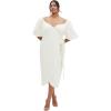 image:imageCity Chic Womens Plus Size Dress  Claudine Wrap MidiCream