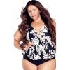 image:imageCity Chic Womens Plus Size Tankini  Palma PrintBlack Palma Print