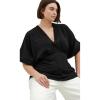 image:imageCity Chic Womens Plus Size Top  Island Sun V Neck EmbroideredBlack