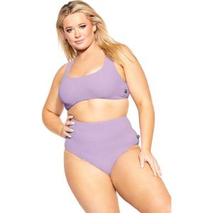 City Chic CCX Women’s Plus Size Top- Izzy Underwire Bikini(Violet)