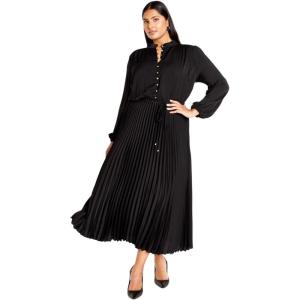 City Chic Plus Size Halle Black Dress(Black)