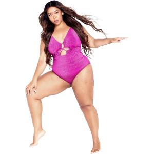 City Chic Plus Size Palma 1 PC LU in Magenta Purple(Magenta Purple)