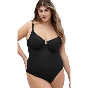 City Chic Women’s 1 Piece Swimsuit-Alicante Underwire(Black)