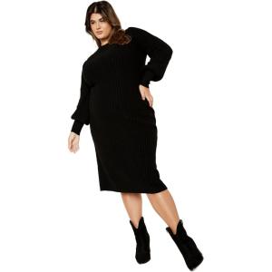 City Chic Womens Dress – Saskia Rib(Black)