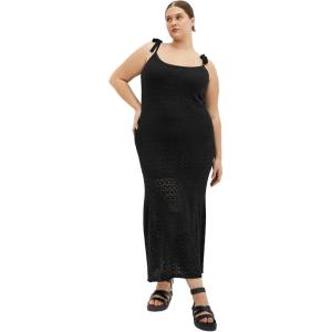 City Chic Women’s Dress-Sweet Crochet(Black)