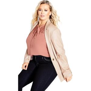 City Chic Women’s Mysterious Lace Top(Papaya)