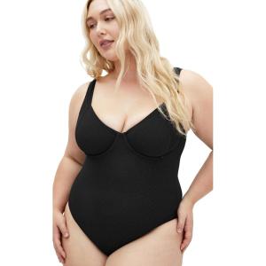 City Chic Women’s Plus Size 1 Piece – Corfu Underwire(Black)