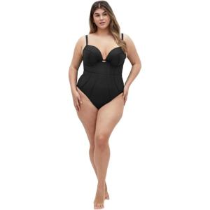 City Chic Women’s Plus Size 1 Piece – Grenada Underwire(Black)
