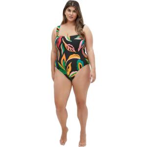 City Chic Women’s Plus Size 1 Piece Swimsuit – Maui Print(Maui Tropical Prt)