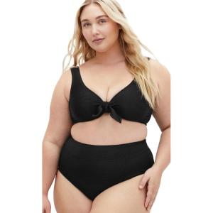 City Chic Women’s Plus Size Bikini – Valencia Hi Waist(Black)