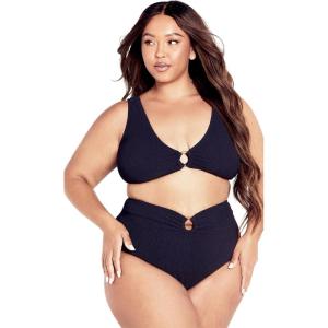 City Chic Women’s Plus Size Brief – Persia Swim(Black)