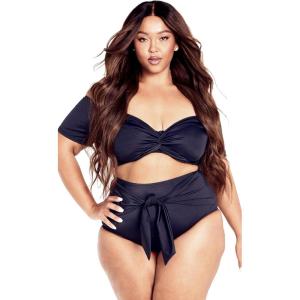 City Chic Women’s Plus Size Brief – Sicilia Swim(Black)