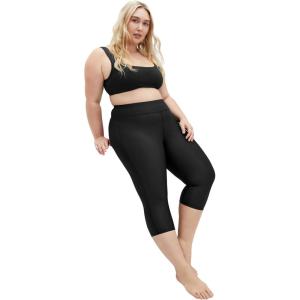 City Chic Women’s Plus Size Capri – Azores Swim(Black)