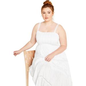 City Chic Women’s Plus Size Dress – Dakota(White)