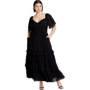 City Chic Women’s Plus Size Dress – Marci Maxi(Black)
