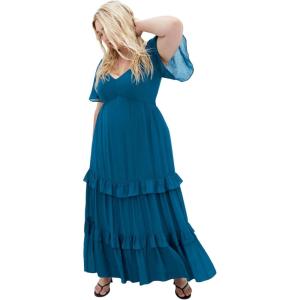 City Chic Women’s Plus Size Dress – Marci Maxi(Poseidon)
