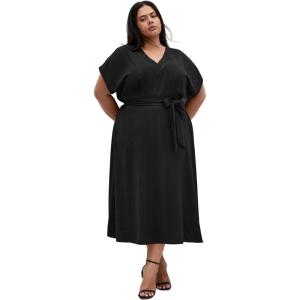 City Chic Women’s Plus Size Dress – Maya Midi(Black)