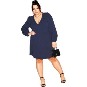 City Chic Women’s Plus Size Dress – Quiero(Navy)