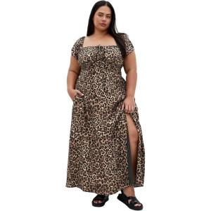 City Chic Women’s Plus Size Dress Abbigail Print.(Leopard)