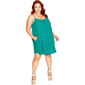 City Chic Women’s Plus Size Dress Vacation(Aqua)