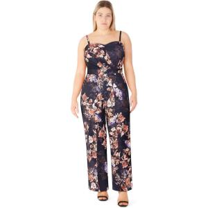 City Chic Women’s Plus Size Jumpsuit – Fiona Print(Navy Print)