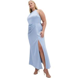 City Chic Women’s Plus Size Maxi Cocktail Dress – Celina(Dusty Blue)