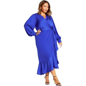 City Chic Women’s Plus Size Maxi Cocktail Dress – Ophelia(Ultra Blue)
