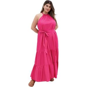 City Chic Women’s Plus Size Maxi Dress-Kiana(Magenta)