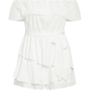 City Chic Women’s Plus Size Playsuit – Kiki(Ivory)