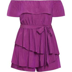City Chic Women’s Plus Size Playsuit – Kiki(Magenta)