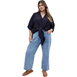 City Chic Women’s Plus Size Shirt – Rosie(Navy)