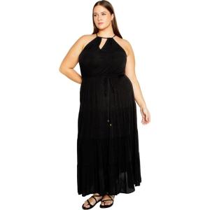 City Chic Women’s Plus Size Stacey Maxi Dress(Black)