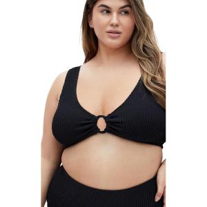 City Chic Women’s Plus Size Top – Avalon Bikini(Black)